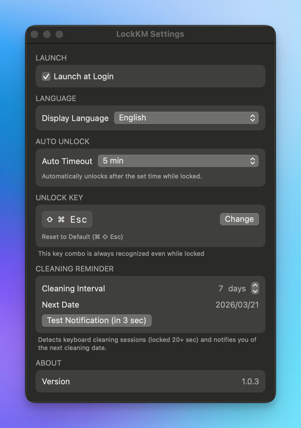 Your unlock keys, your timer