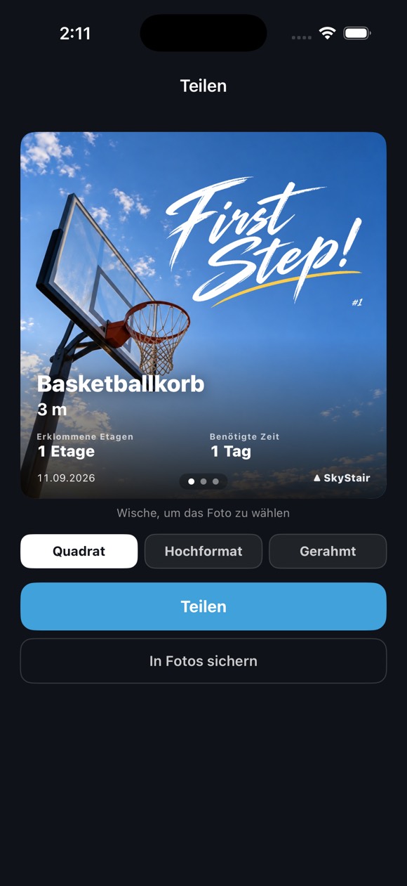 Jedes überschrittene Wahrzeichen wird zur Karte